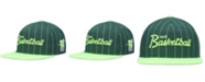 Nike Men's Green and Neon Green Sports Specialties Script Snapback Hat